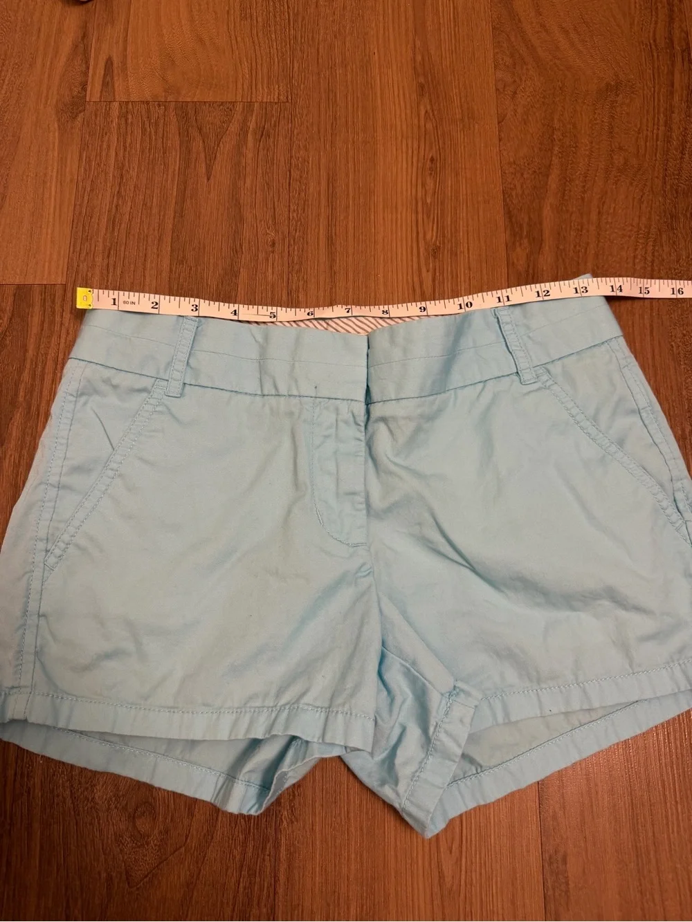 J. Crew Light Turquoise Blue Cotton Chino Shorts